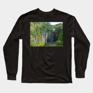 Mountain Bromo Tumpak Sewu Waterfall Indonesia Long Sleeve T-Shirt